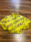 ML Neon Yellow Crop Bubble Jacket