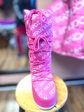 ML Pink Barbie Moon Boots